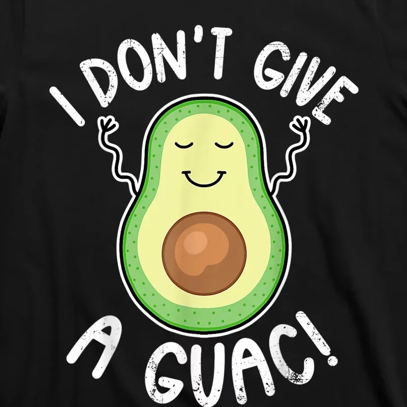 Funny Avocado I Dont Give A Guac Vegan T-Shirt