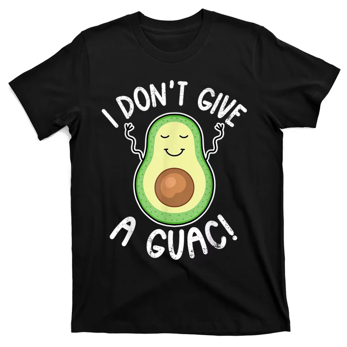 Funny Avocado I Dont Give A Guac Vegan T-Shirt