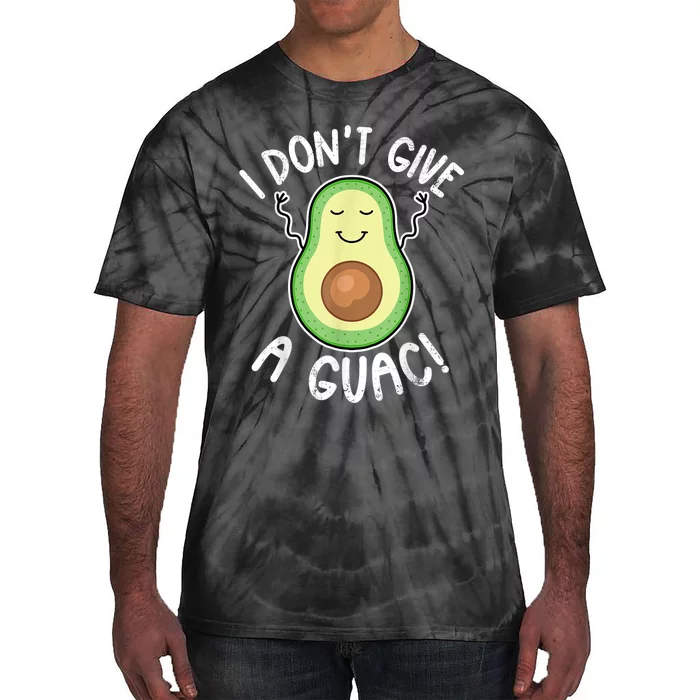 Funny Avocado I Dont Give A Guac Vegan Tie-Dye T-Shirt