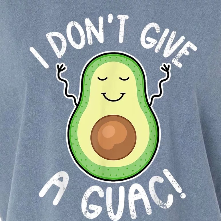 Funny Avocado I Dont Give A Guac Vegan Garment-Dyed Women's Muscle Tee