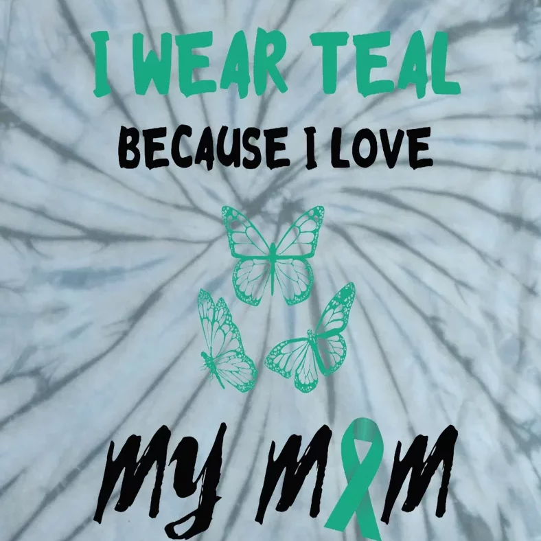 Food Allergy I Love My Mom Food Allergy Awareness Ribbon Tie-Dye T-Shirt