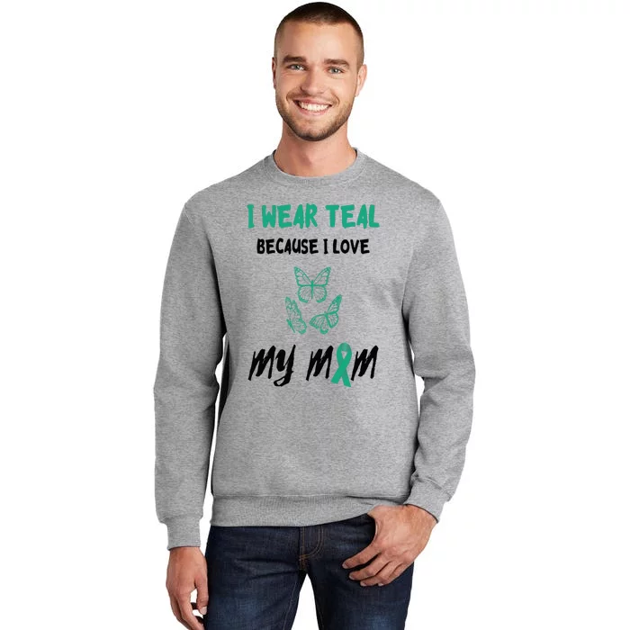 Food Allergy I Love My Mom Food Allergy Awareness Ribbon Tall Sweatshirt