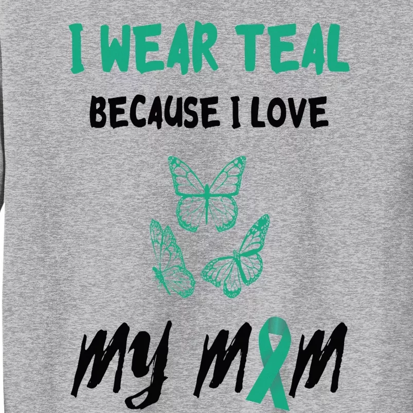 Food Allergy I Love My Mom Food Allergy Awareness Ribbon Tall Sweatshirt