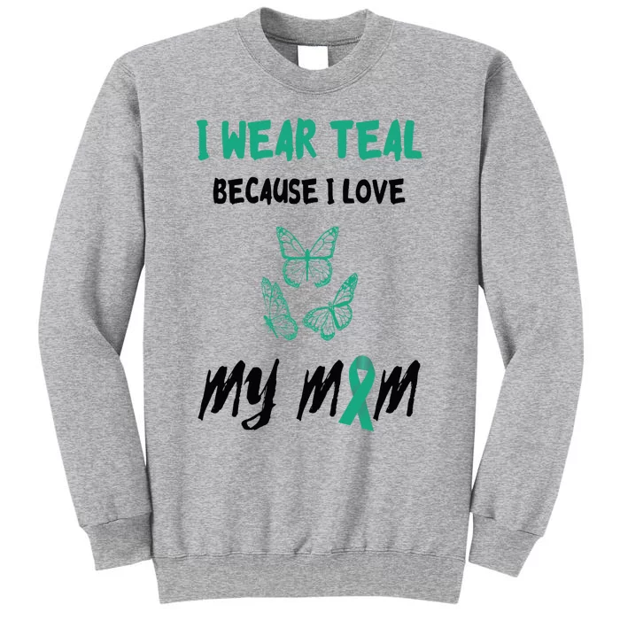 Food Allergy I Love My Mom Food Allergy Awareness Ribbon Tall Sweatshirt