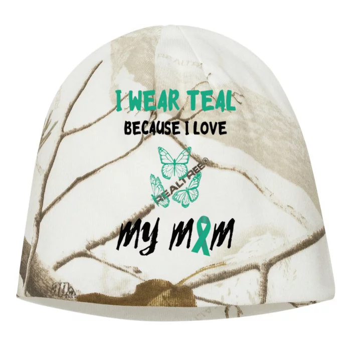 Food Allergy I Love My Mom Food Allergy Awareness Ribbon Kati - Camo Knit Beanie