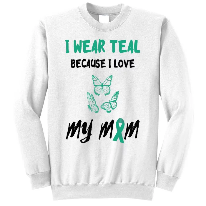 Food Allergy I Love My Mom Food Allergy Awareness Ribbon Sweatshirt