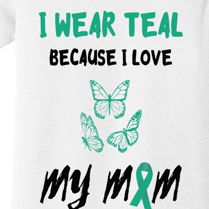 Food Allergy I Love My Mom Food Allergy Awareness Ribbon Baby Bodysuit