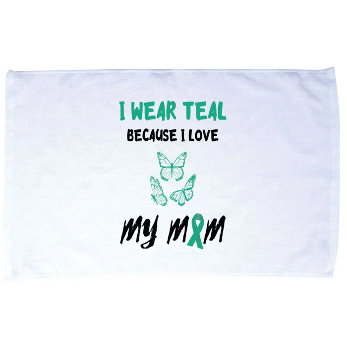 Food Allergy I Love My Mom Food Allergy Awareness Ribbon Microfiber Hand Towel