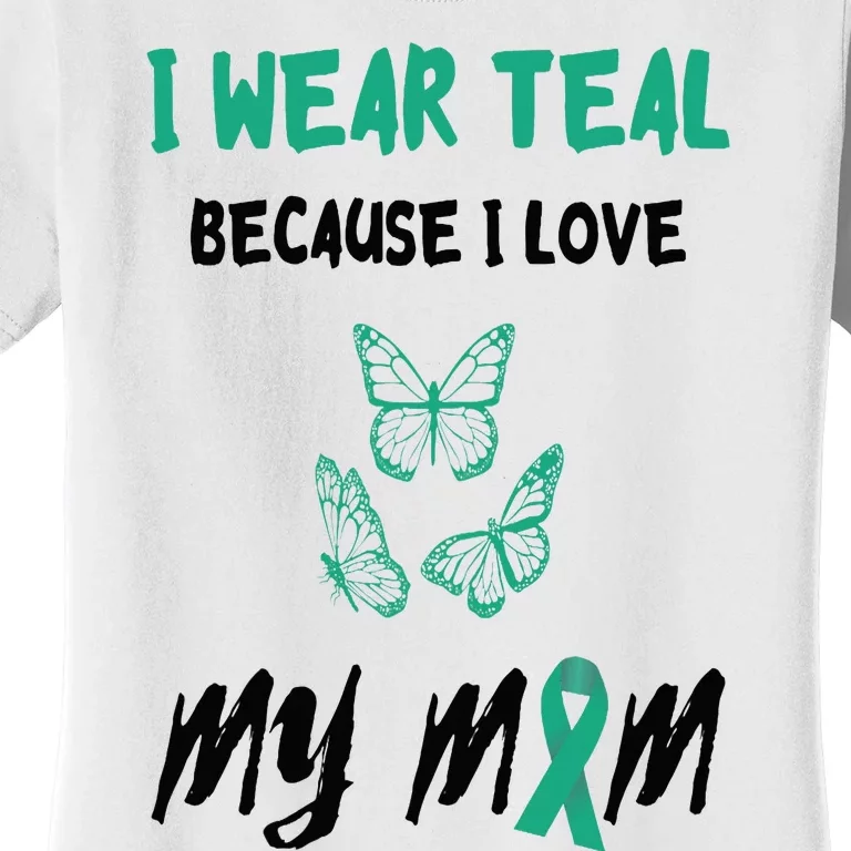 Food Allergy I Love My Mom Food Allergy Awareness Ribbon Women's T-Shirt