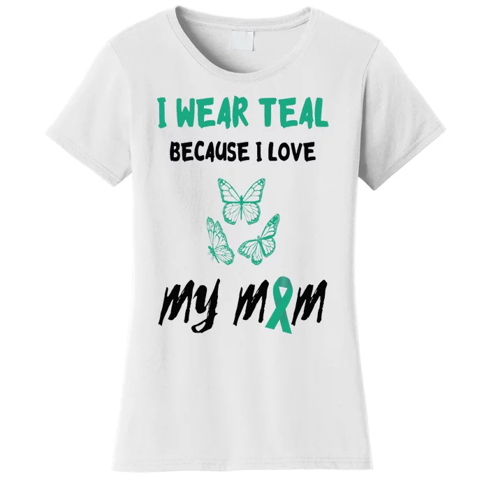 Food Allergy I Love My Mom Food Allergy Awareness Ribbon Women's T-Shirt