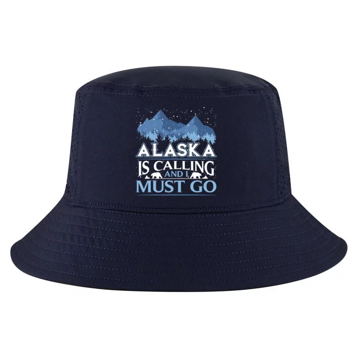 Funny Alaska Is Calling And I Must Go Design Cool Comfort Performance Bucket Hat