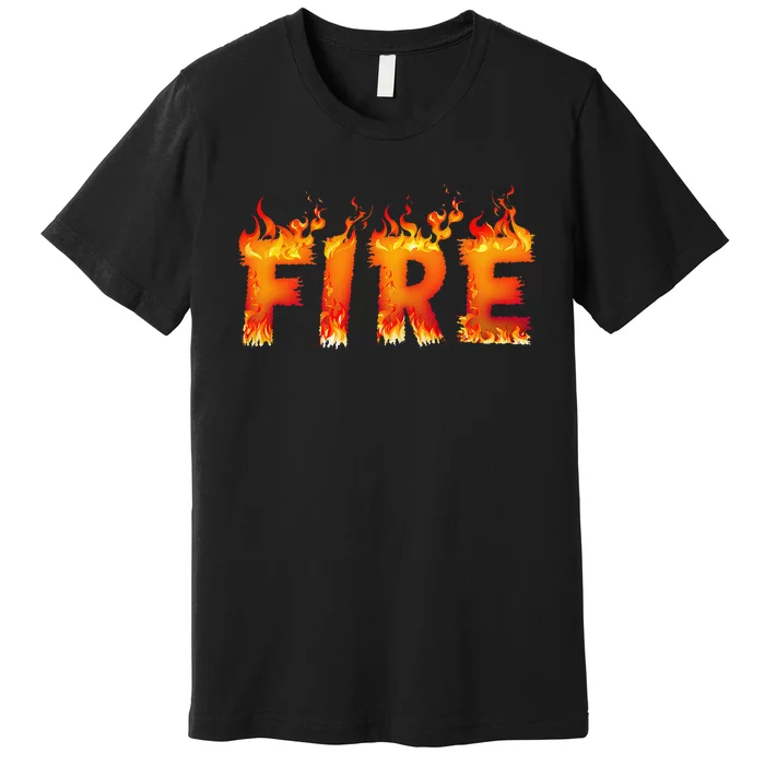 Fire And Ice Last Minute Halloween Matching Couple Costume Gift Premium T-Shirt