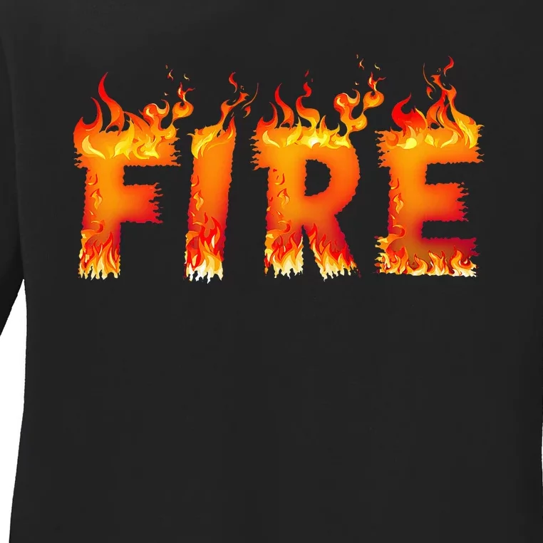 Fire And Ice Last Minute Halloween Matching Couple Costume Ladies Long Sleeve Shirt