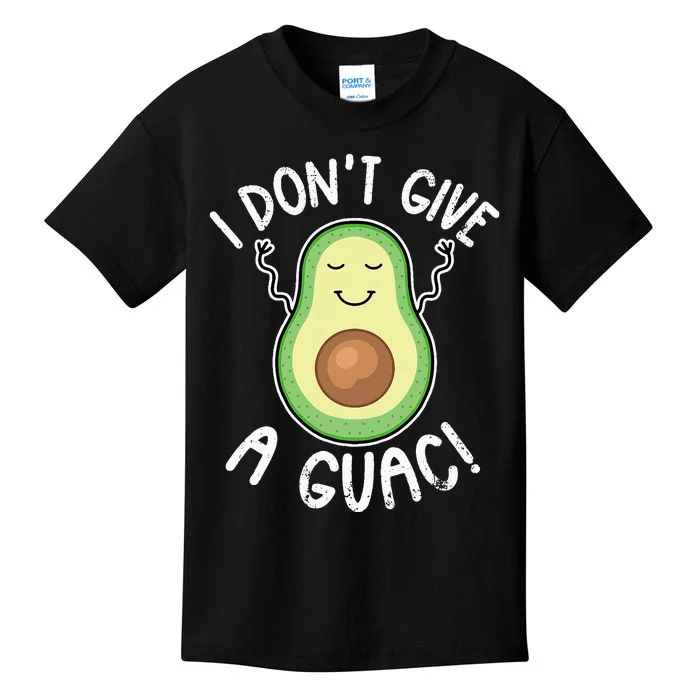 Funny Avocado I Don't Give A Guac Vegan Kids T-Shirt