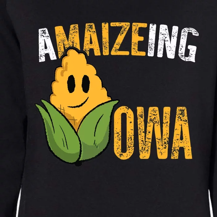 Funny Amaizeing Iowa Womens California Wash Sweatshirt