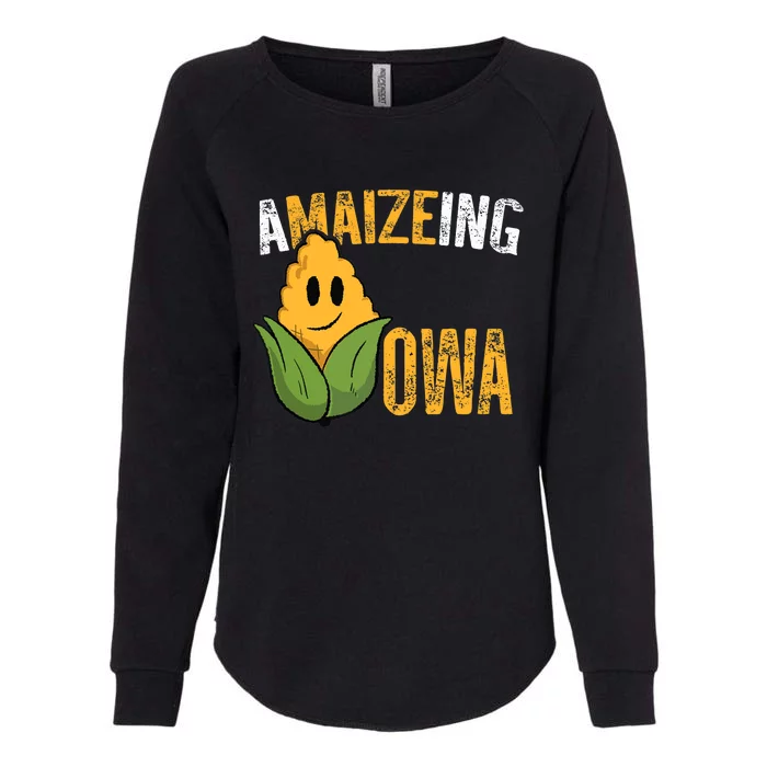 Funny Amaizeing Iowa Womens California Wash Sweatshirt