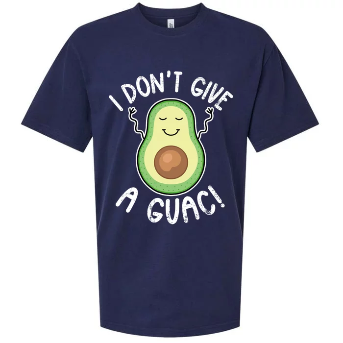 Funny Avocado I Dont Give A Guac Vegan Gift Sueded Cloud Jersey T-Shirt