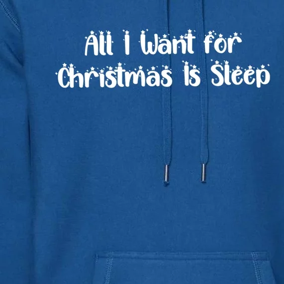 Funny All I Want For Christmas Is Sleep Nap Lover Sleep Gift Great Gift Premium Hoodie