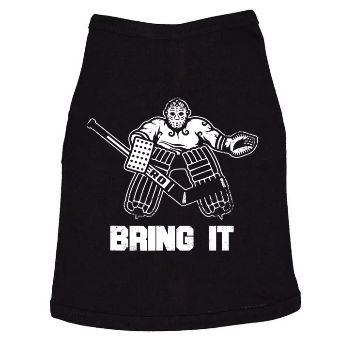 Funny Apparel Ice Hockey Player Goalie Winter Sports Gift Doggie Tank