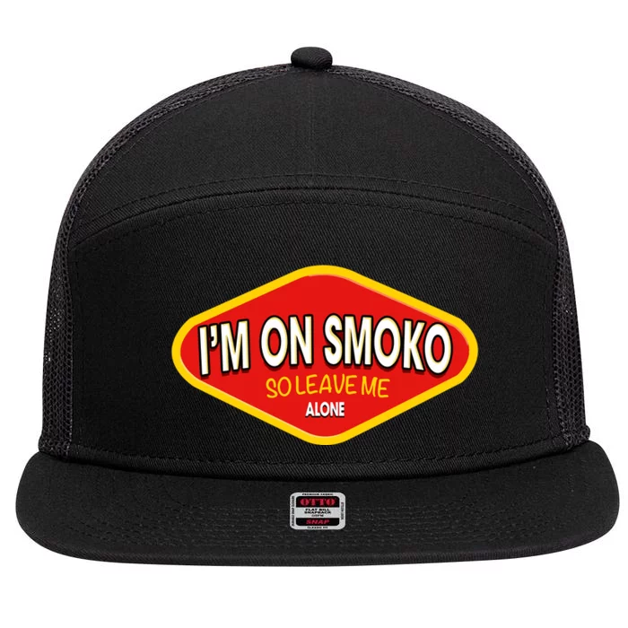 Funny Australia IM On Smoko The Chats Straya Aussie Punk 7 Panel Mesh Trucker Snapback Hat