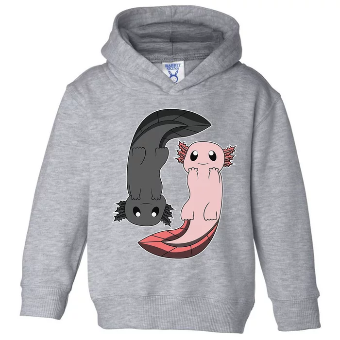 Funny Axolotl  I Yin Yang Reptile Toddler Hoodie