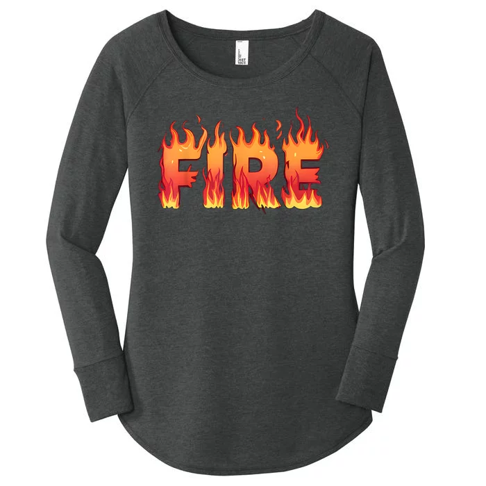 Fire And Ice Last Minute Halloween Matching Couple Costume Women's Perfect Tri Tunic Long Sleeve Shirt