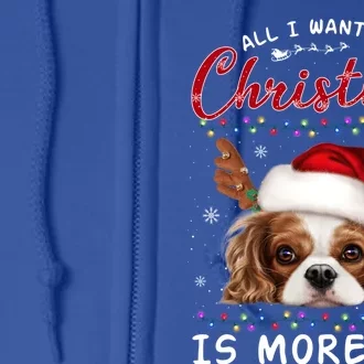 Funny All I Want For Christmas Is More Dog Lover Pajama Cute Gift Full Zip Hoodie