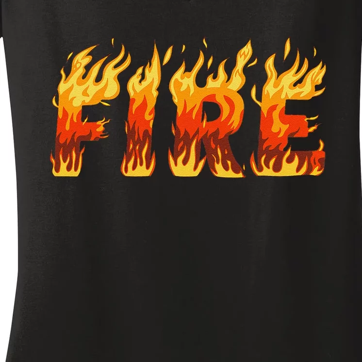 Fire And Ice Last Minute Halloween Matching Couple Costume Gift Women's V-Neck T-Shirt