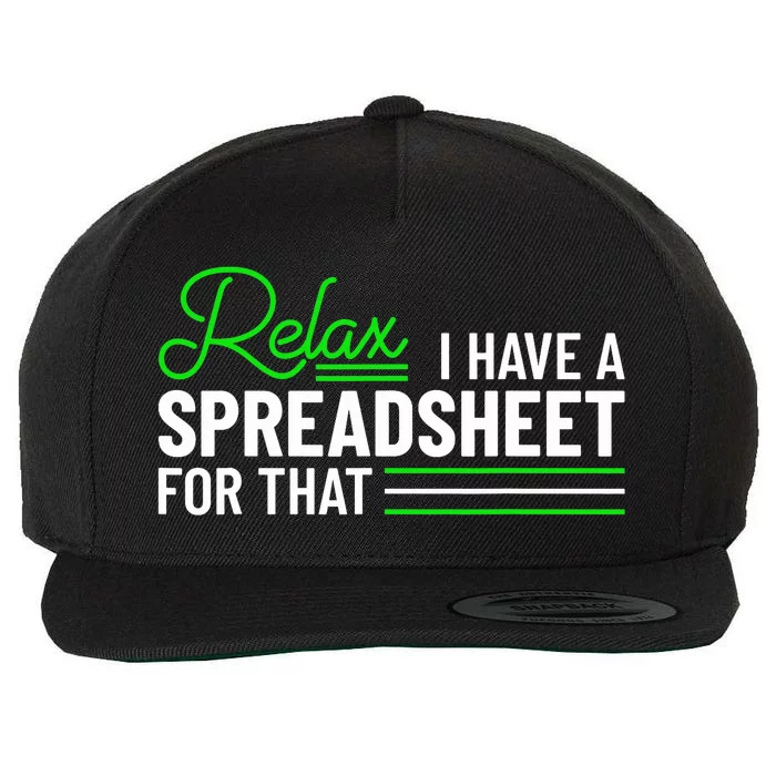 Funny Accountant I Have A Spreadsheet For That Accounting Wool Snapback Cap