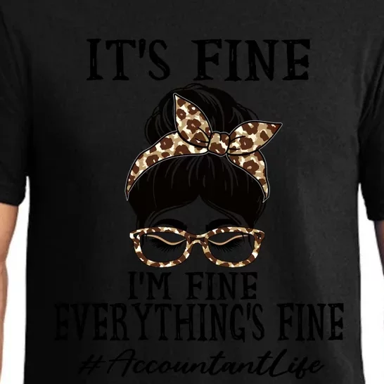 Funny Accountant It's Fine I'm Fine And Everything's Fine Gift Pajama Set