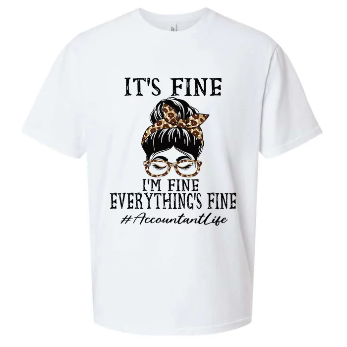 Funny Accountant Its Fine Im Fine And Everythings Fine Sueded Cloud Jersey T-Shirt