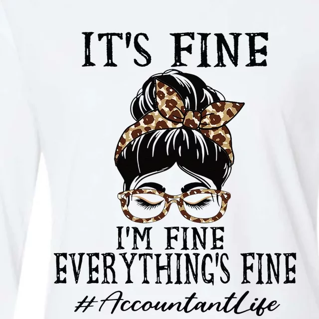 Funny Accountant Its Fine Im Fine And Everythings Fine Womens Cotton Relaxed Long Sleeve T-Shirt