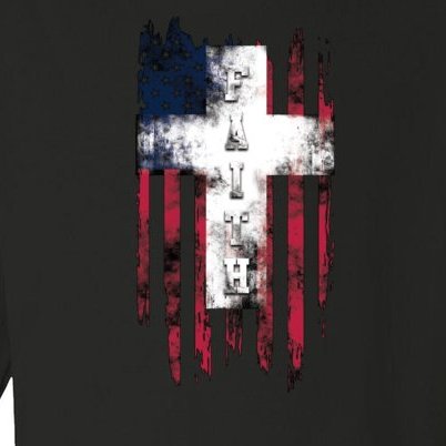 Faith American Flag Cross Toddler Long Sleeve Shirt