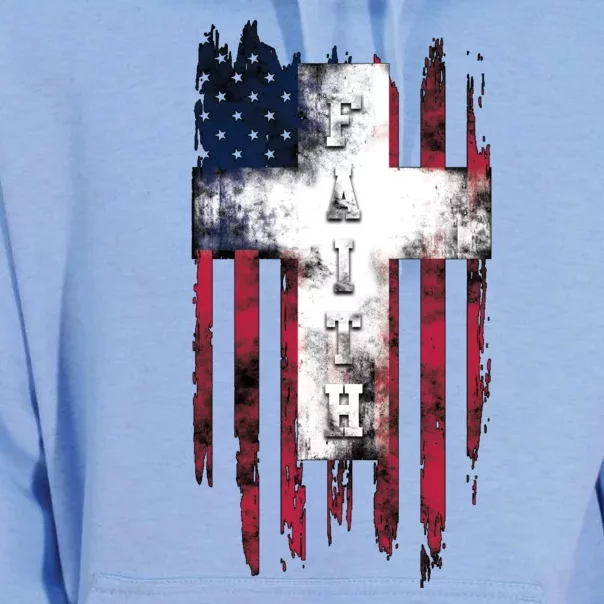 Faith American Flag Cross Unisex Surf Hoodie