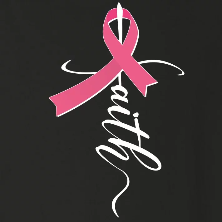 Faith Breast Cancer Awareness Ribbon Toddler Long Sleeve Shirt