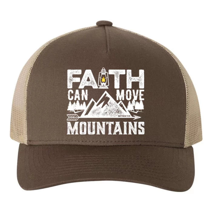 Faith Can Move Mountains - Matthew 17.20 Bible Verse Yupoong Adult 5-Panel Trucker Hat