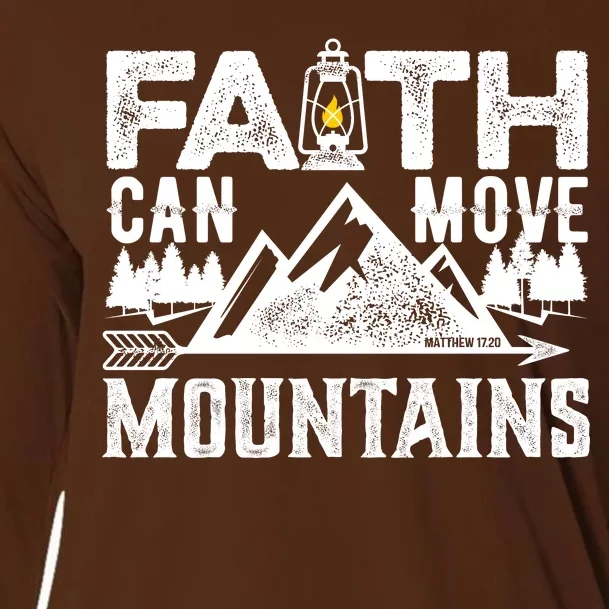 Faith Can Move Mountains - Matthew 17.20 Bible Verse Cooling Performance Long Sleeve Crew