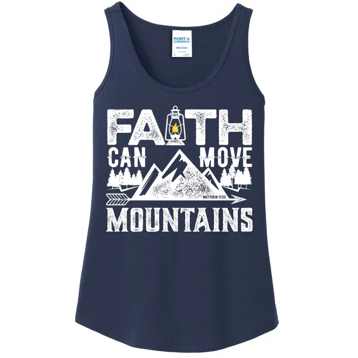 Faith Can Move Mountains - Matthew 17.20 Bible Verse Ladies Essential Tank