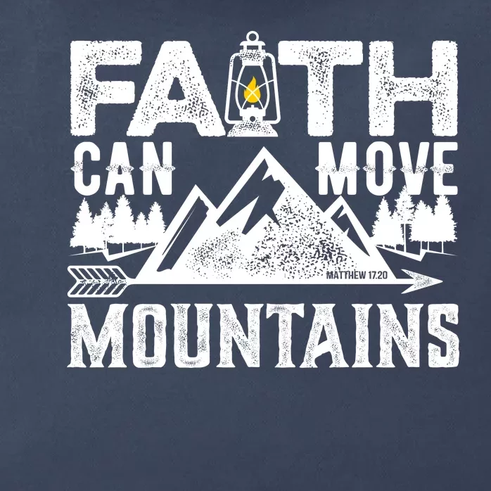 Faith Can Move Mountains - Matthew 17.20 Bible Verse Zip Tote Bag