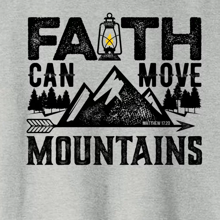 Faith Can Move Mountains - Matthew 17.20 Bible Verse Women's Crop Top Tee