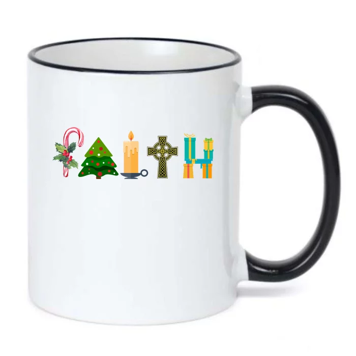 FAITH Christmas Spirit Black Color Changing Mug