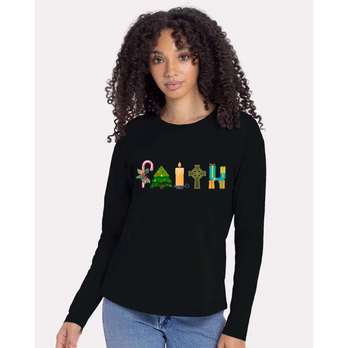 FAITH Christmas Spirit Womens Cotton Relaxed Long Sleeve T-Shirt