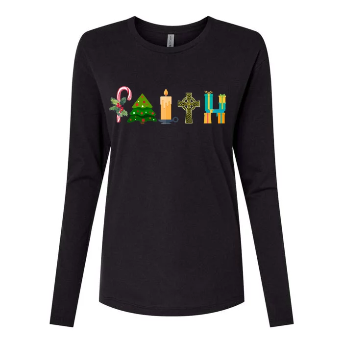 FAITH Christmas Spirit Womens Cotton Relaxed Long Sleeve T-Shirt