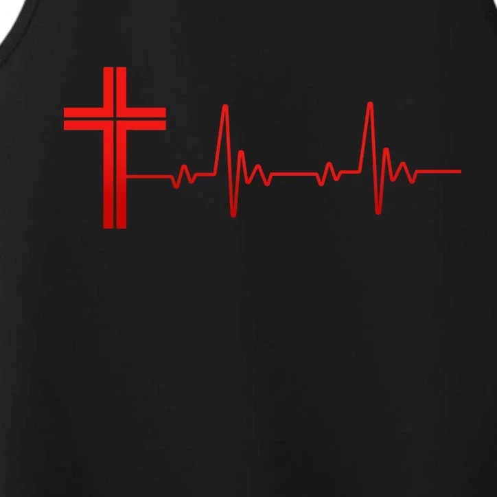 Faith Cross Heartbeat Pulse Performance Tank