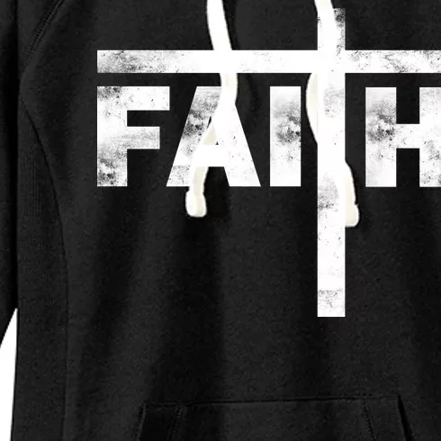 Faith Cross Logo Women's Fleece Hoodie