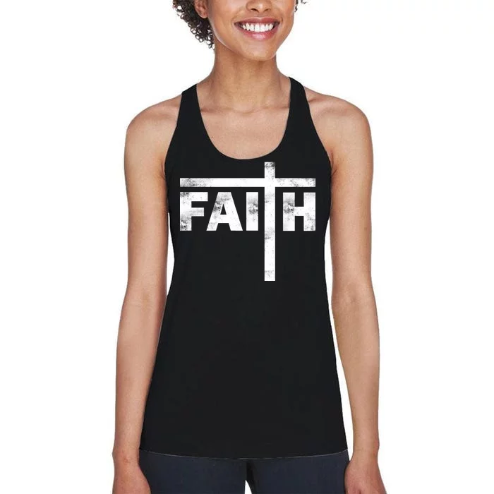 Faith Cross Logo Women's Racerback Tank