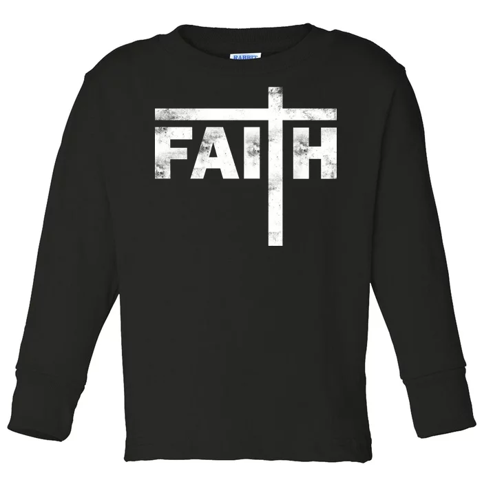 Faith Cross Logo Toddler Long Sleeve Shirt