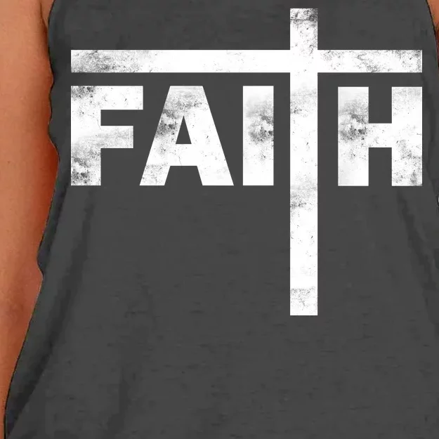 Faith Cross Logo Women's Knotted Racerback Tank