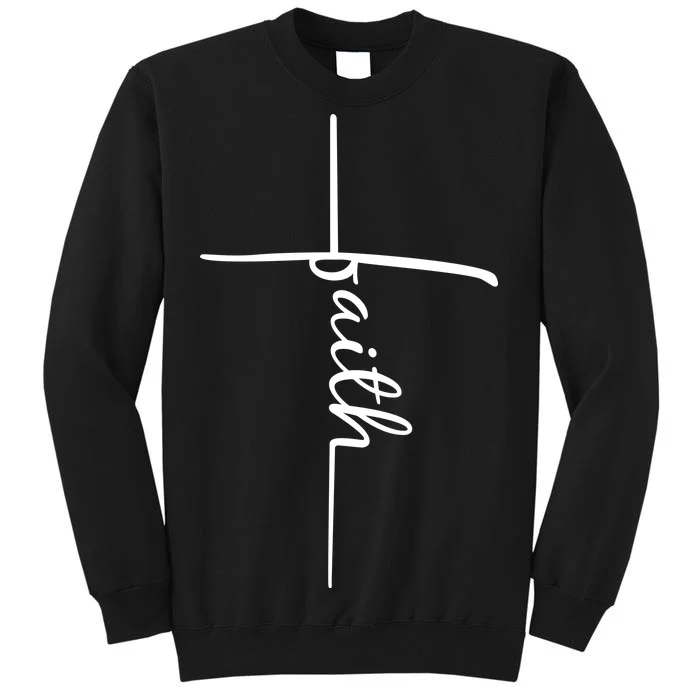 Faith Cross Symbol Tall Sweatshirt