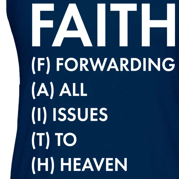 Faith Forwarding All Issues To Heaven Ladies Essential Flowy Tank